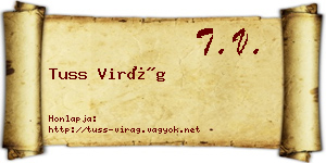 Tuss Virág névjegykártya